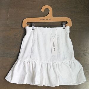 NWT Veronica Beard White Kemble Mini Skirt